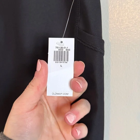 NWT Old Navy High Rise Powersoft Black Leggings Size L - Picture 2 of 4